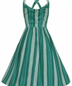Collectif Titta Mint Humbug 50's Swing Dress Green