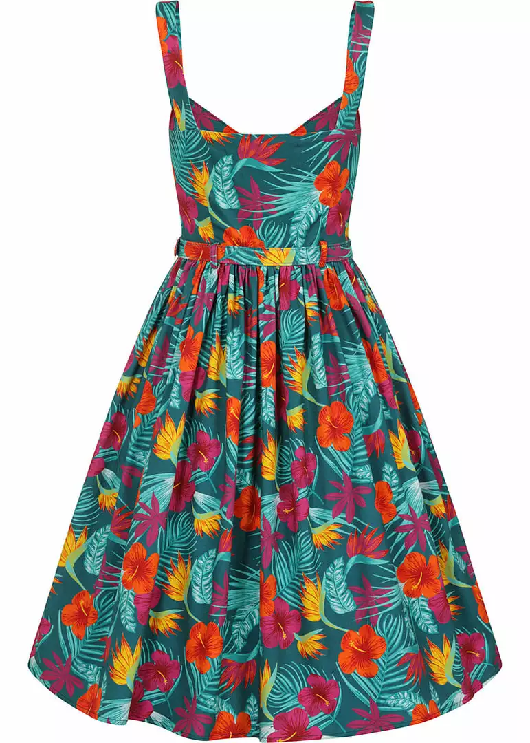 Collectif Jemima Tropico 50's Swing Dress Multi 5 Collectif Jemima Tropico 50's Swing Dress Multi