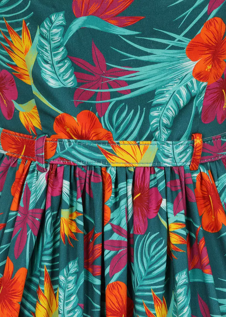 Collectif Jemima Tropico 50's Swing Dress Multi 6 Collectif Jemima Tropico 50's Swing Dress Multi