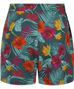 New In Collectif Adriana Tropico 50's Shorts Multi Colour 8 New In Collectif Adriana Tropico 50's Shorts Multi Colour