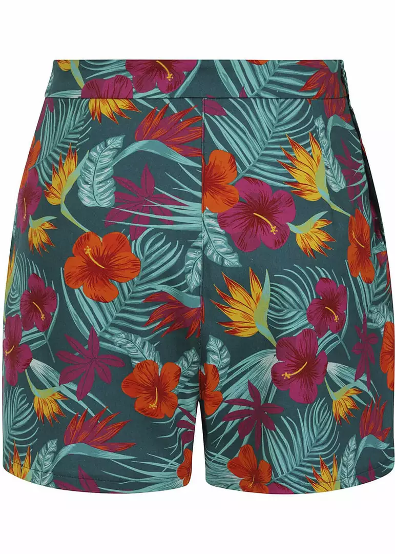 New In Collectif Adriana Tropico 50's Shorts Multi Colour 5 New In Collectif Adriana Tropico 50's Shorts Multi Colour