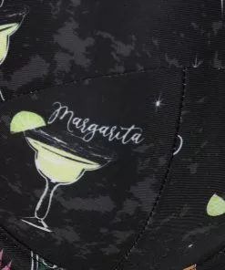 Collectif Cocktail Menu 50's Bikini Top Black New In