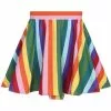 Collectif Rainbow Stripes 60's Bikini Briefs Skirt Multi New In