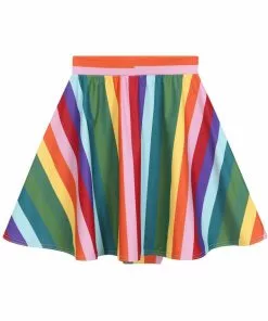 Collectif Rainbow Stripes 60's Bikini Briefs Skirt Multi New In 10 Collectif Rainbow Stripes 60's Bikini Briefs Skirt Multi New In