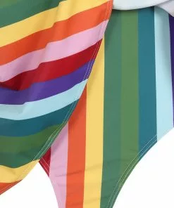 Collectif Rainbow Stripes 60's Bikini Briefs Skirt Multi New In 11 Collectif Rainbow Stripes 60's Bikini Briefs Skirt Multi New In