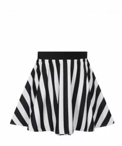 New In Collectif Beetle Stripe 60's Bikini Briefs Skirt Black White