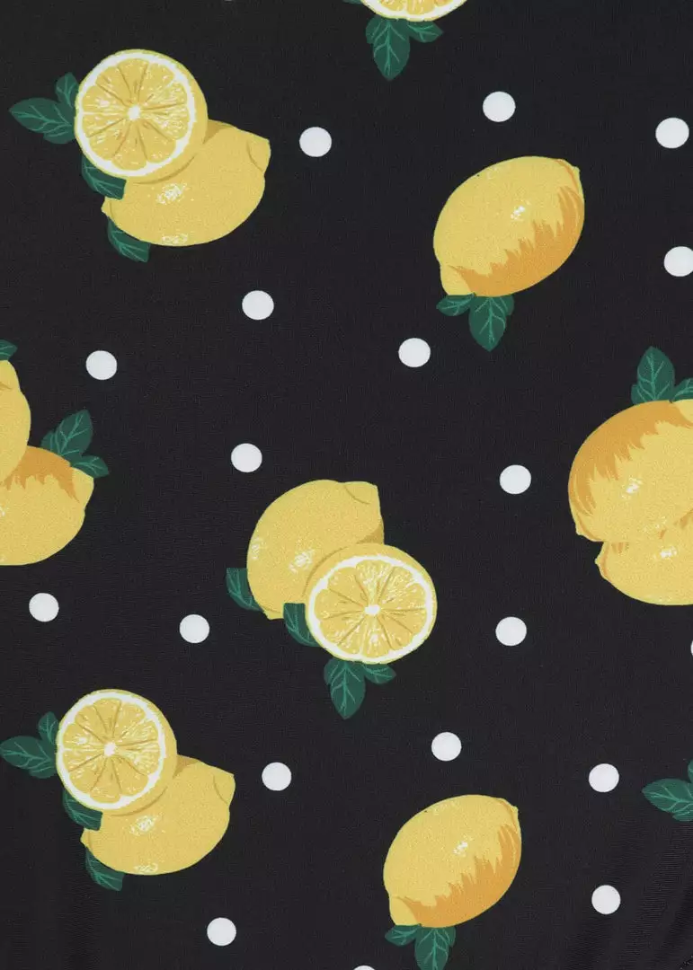 Collectif Lemon Polka 50's Bikini Brief Black 5 Collectif Lemon Polka 50's Bikini Brief Black