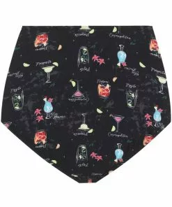 Collectif Cocktail Menu 50's Bikini Brief Black New In