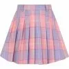 New In Collectif Daria Sweetheart Check Mini Skirt Pink