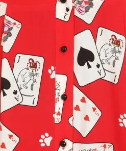 New In Collectif Megan Cat Croupier 50's Swing Skirt Red