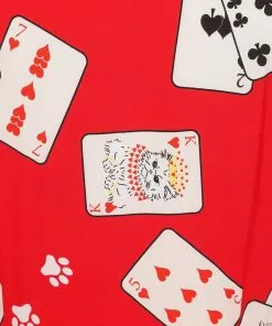 New In Collectif Akiko Cat Croupier 40's Jumpsuit Red