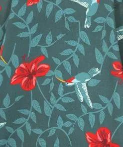 Collectif Matilde Hummingbird Eden Swing Skirt Teal