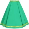 Collectif Matilde Banana Trim 50's Swing Skirt Green New In 2 Collectif Matilde Banana Trim 50's Swing Skirt Green New In