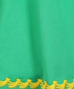 Collectif Matilde Banana Trim 50's Swing Skirt Green New In
