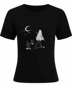 Collectif Ghouls Just Wanna Have Fun Girly T-Shirt Black