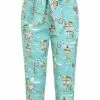 Collectif Eugenia Motel 50's Capris Trousers Blue New In