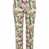 Collectif Bonnie Palm Blush Floral 50's Trousers Green 2 Collectif Bonnie Palm Blush Floral 50's Trousers Green