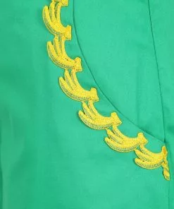 New In Collectif Emilia Banana Trim 50's Shorts Green