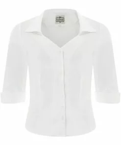 New In Collectif Mona 50's Shirt White