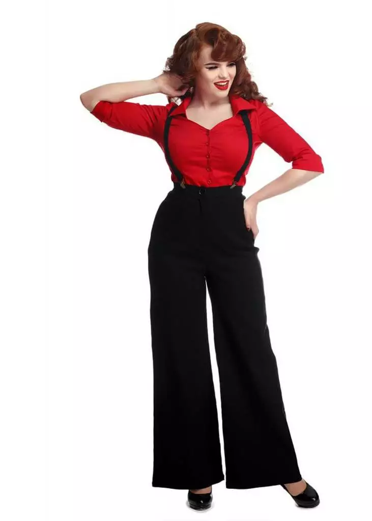 Collectif Glinda 40's Trousers Black 3 Collectif Glinda 40's Trousers Black