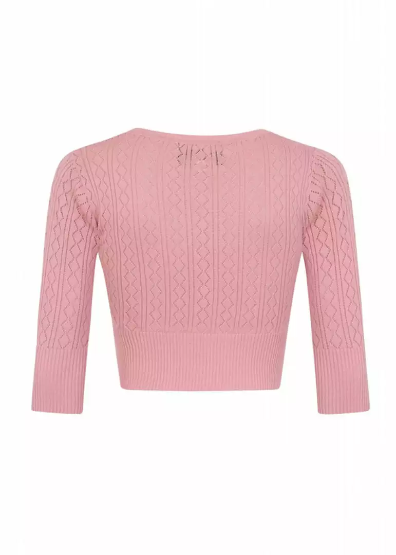 Collectif Linda 40's Cardigan Pink 5 Collectif Linda 40's Cardigan Pink