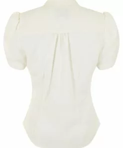 Collectif Tura 40's Blouse Ivory New In 7 Collectif Tura 40's Blouse Ivory New In