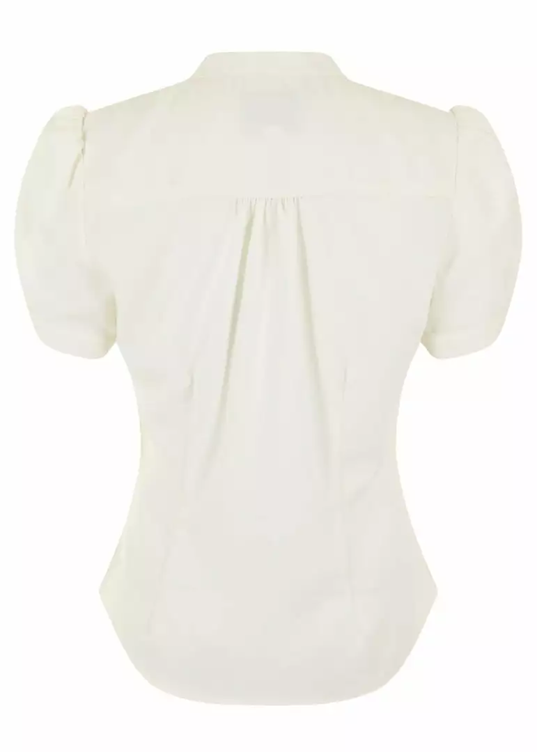 Collectif Tura 40's Blouse Ivory New In 5 Collectif Tura 40's Blouse Ivory New In