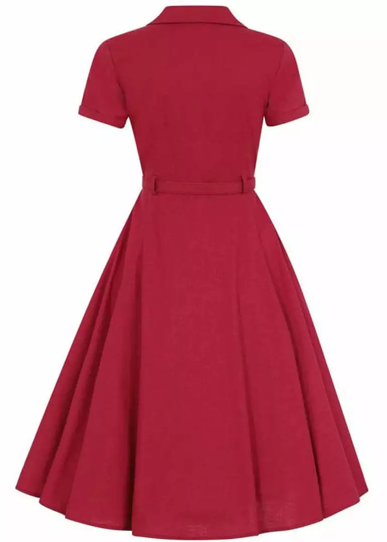 New In Collectif Caterina 40's Swing Dress Red 6 New In Collectif Caterina 40's Swing Dress Red