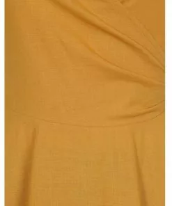 Collectif Maria 50's Swing Dress Mustard 11 Collectif Maria 50's Swing Dress Mustard