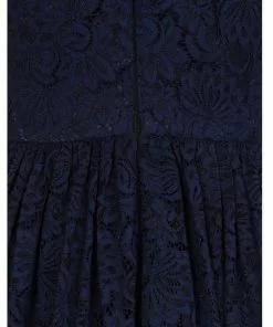 Collectif Nina Lace 50's Swing Dress Navy 12 Collectif Nina Lace 50's Swing Dress Navy