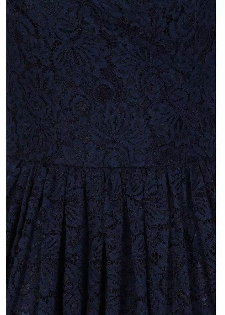 Collectif Nina Lace 50's Swing Dress Navy 5 Collectif Nina Lace 50's Swing Dress Navy