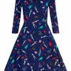 Collectif Willow Paperdoll 50's Swing Jurk New In