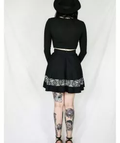 Coven United Batwing Short 80's Skirt Black