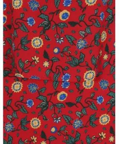New In Bright & Beautiful Ali Tropical Floral 70's Dress Red 11 New In Bright & Beautiful Ali Tropical Floral 70's Dress Red