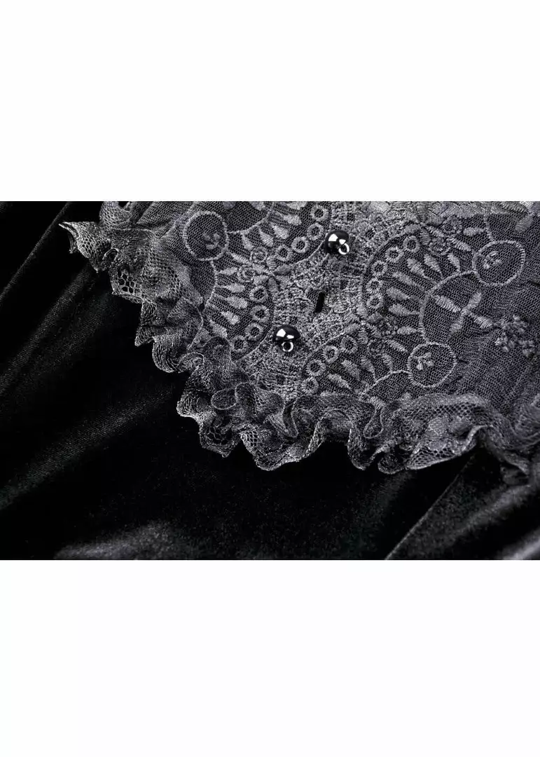 New In Dark In Love Mary Velvet Dress Black 5 New In Dark In Love Mary Velvet Dress Black