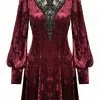 Dark In Love Tangled Velvet Dress Wine 2 Dark In Love Tangled Velvet Dress Wine