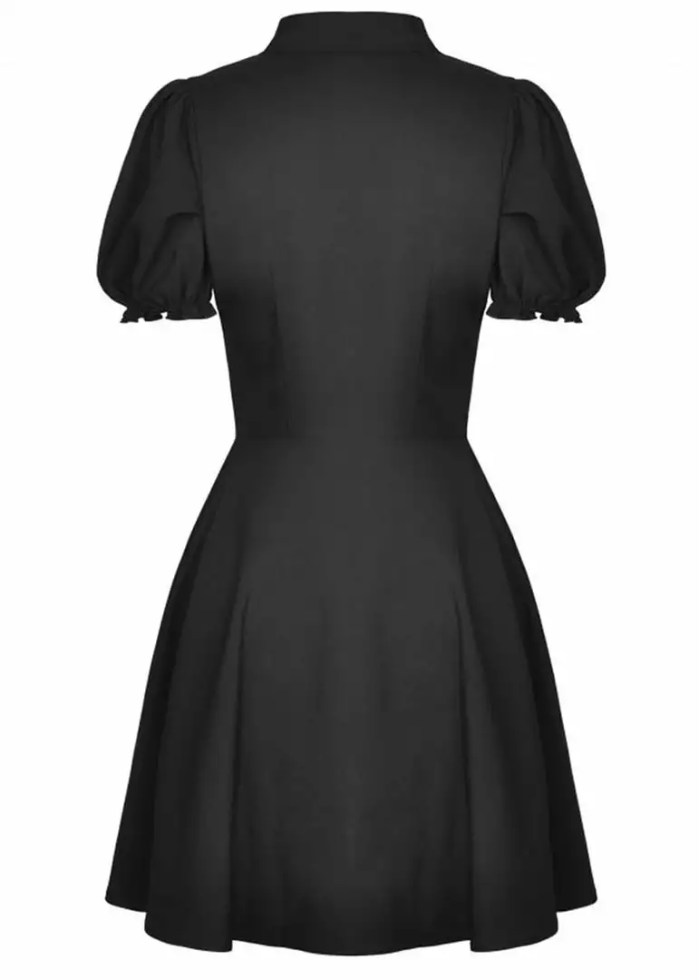 Dark In Love Rope Heart 60's Dress Black New In 6 Dark In Love Rope Heart 60's Dress Black New In