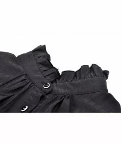 Dark In Love Dreadful 40's Blouse Black New In