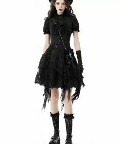 Dark In Love Dreadful 40's Blouse Black New In