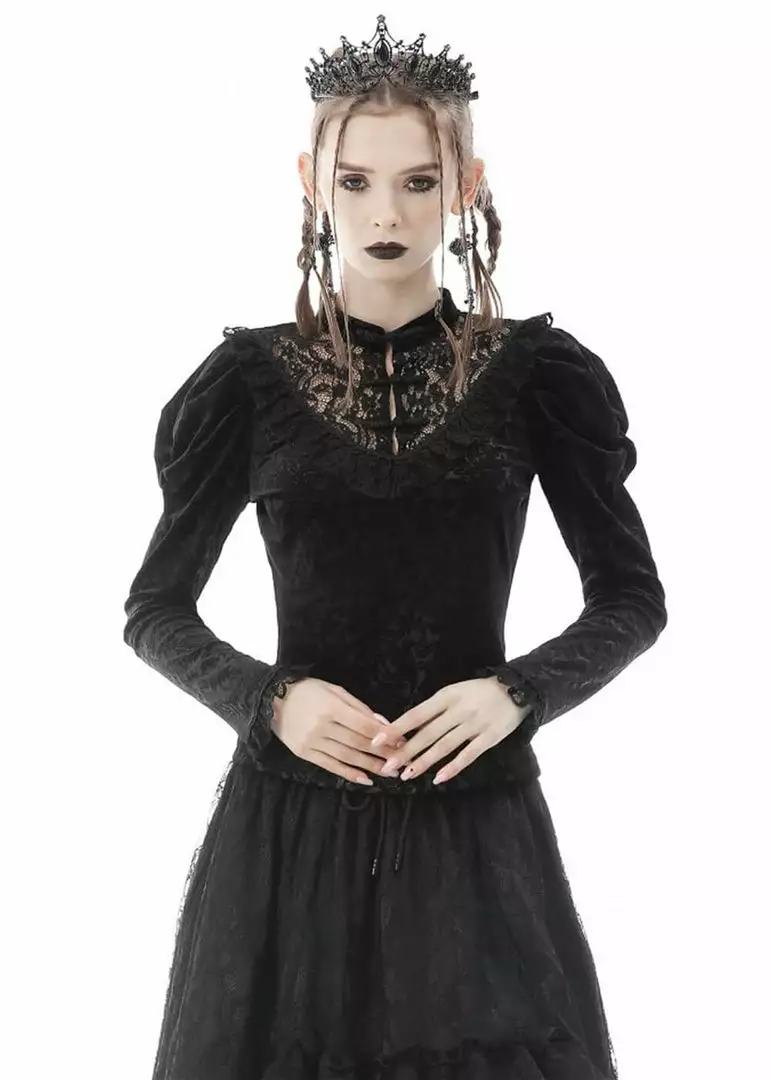 New In Dark In Love Elise Velvet Top Black 4 New In Dark In Love Elise Velvet Top Black