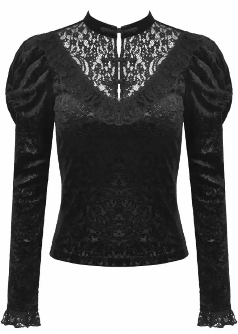 New In Dark In Love Elise Velvet Top Black 3 New In Dark In Love Elise Velvet Top Black