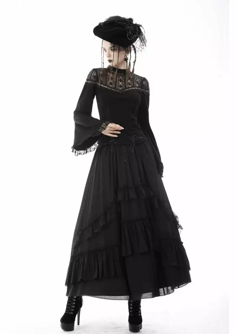 New In Dark In Love Moonlight Sonata Lace Top Black 4 New In Dark In Love Moonlight Sonata Lace Top Black