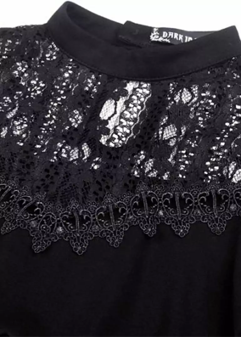 New In Dark In Love Moonlight Sonata Lace Top Black 8 New In Dark In Love Moonlight Sonata Lace Top Black