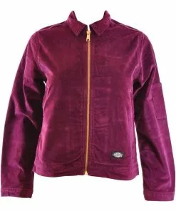 Dickies Ladies Sharpsburg Velvet Jacket Aubergine Purple
