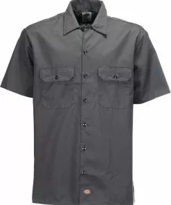 Dickies Mens 1574 Work Shirt Short Sleeves Grey New In