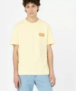New In Dickies Mens Fircrest T-Shirt Pale Banana Yellow