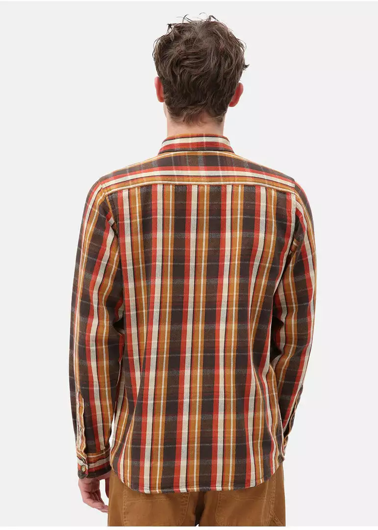 New In Dickies Mens Glenmora Check Shirt Brown 5 New In Dickies Mens Glenmora Check Shirt Brown