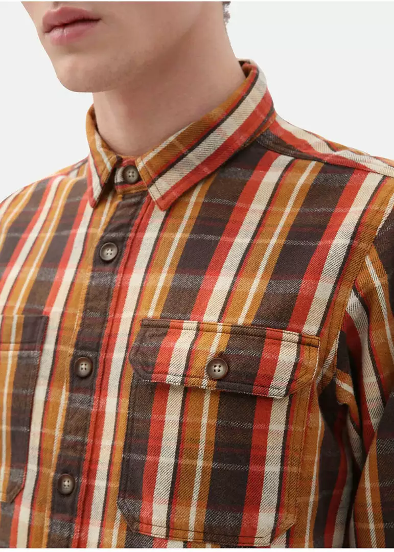 New In Dickies Mens Glenmora Check Shirt Brown 4 New In Dickies Mens Glenmora Check Shirt Brown