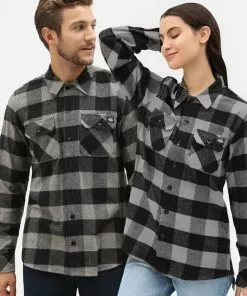 Dickies Mens Sacramento Flannel Shirt Grey 12 Dickies Mens Sacramento Flannel Shirt Grey