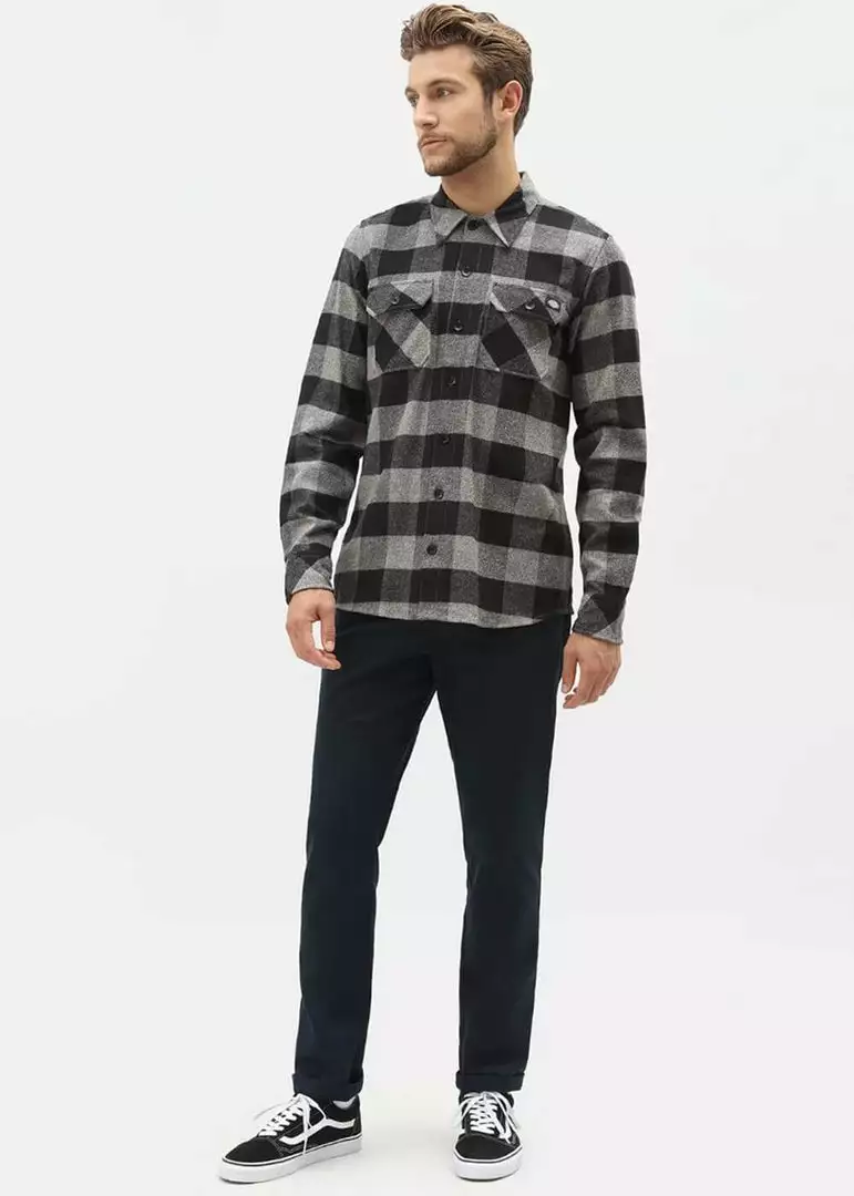 Dickies Mens Sacramento Flannel Shirt Grey 7 Dickies Mens Sacramento Flannel Shirt Grey